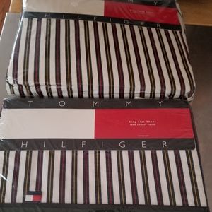 NIP Tommy Hilfiger King Size Fitted & Flat  Sheet TH PREP SKU # 110526 & 110527